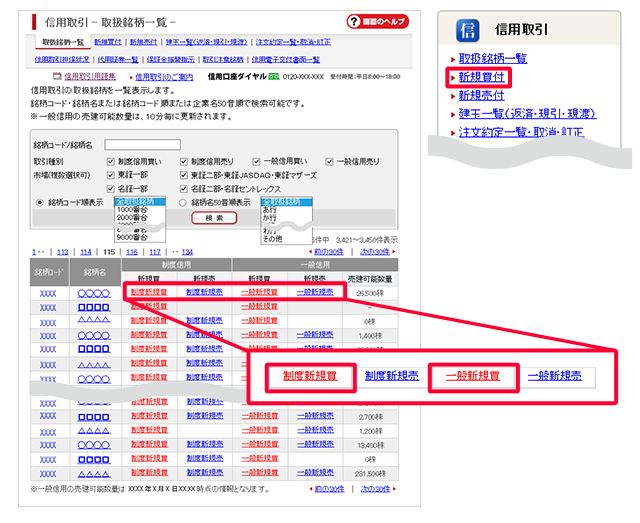 2 1 制度信用 一般信用 新規買建注文 smbc日興証券