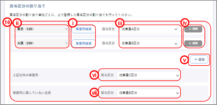 利用登録情報照会・変更(賞与区分③)のイメージです