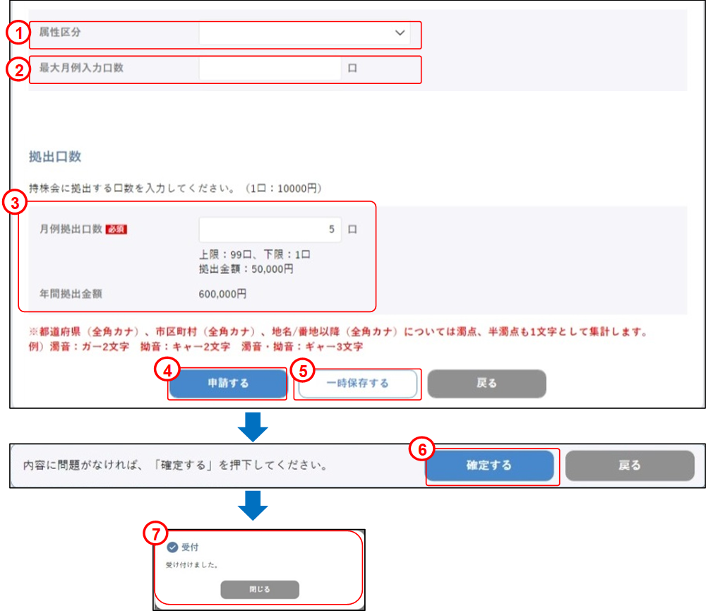 会員の代理申請(上場取引先:入会申請④)のイメージです