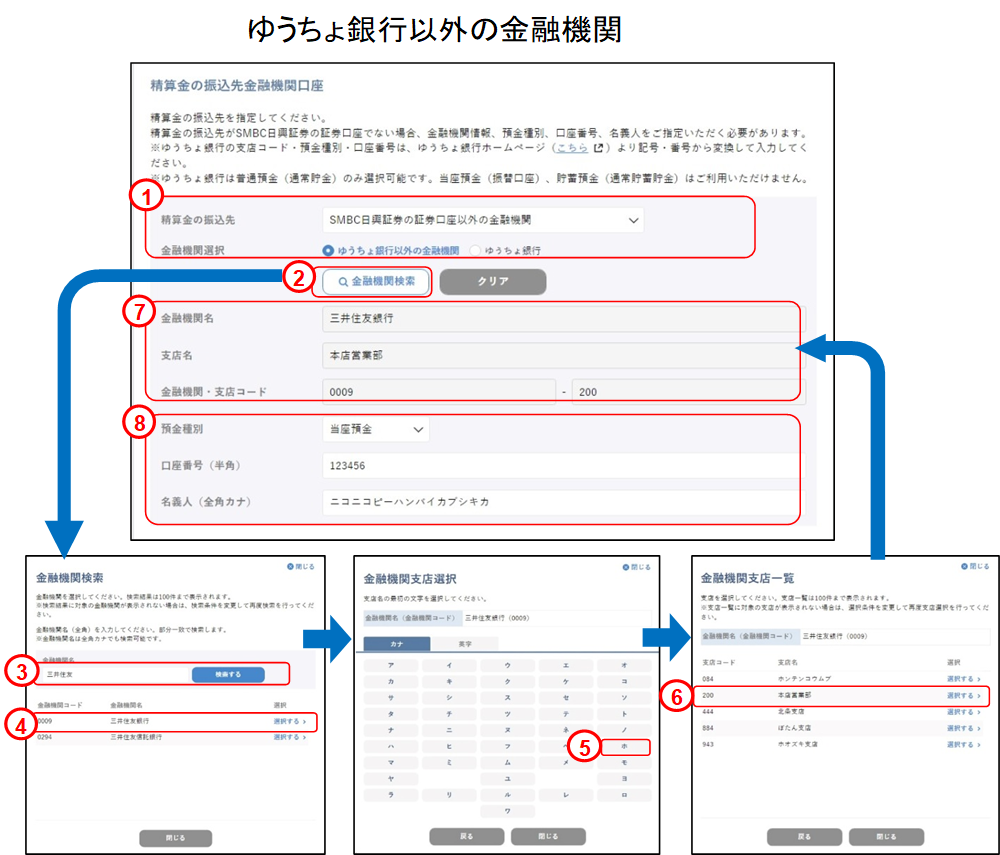 会員の代理申請(上場取引先:退会申請②-2)のイメージです
