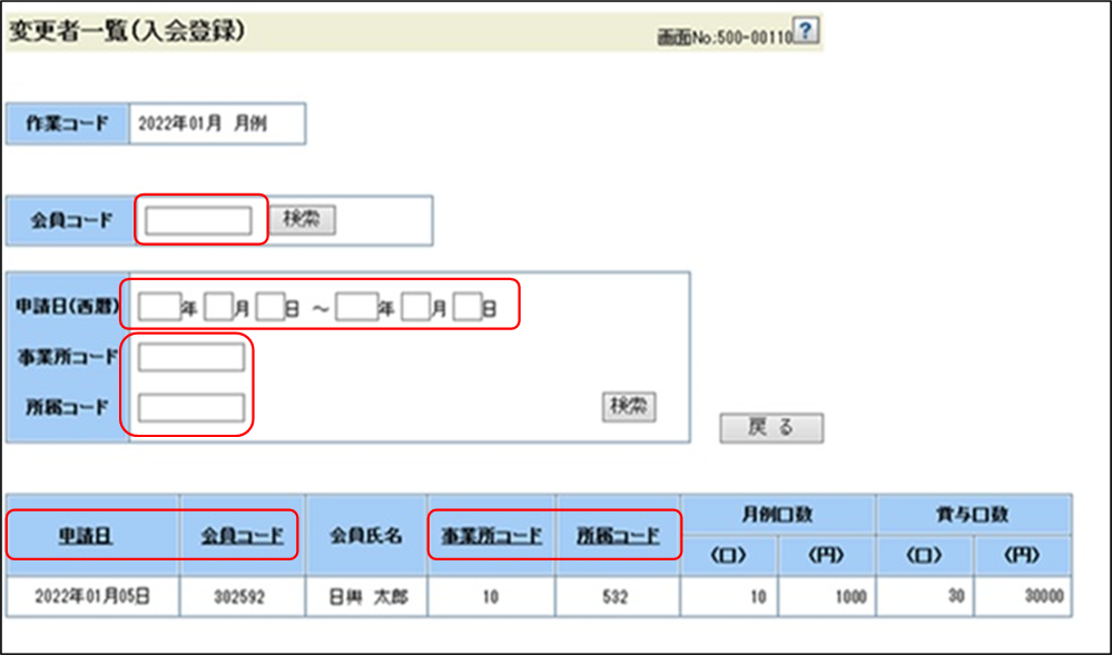 変更者一覧(2)のイメージです