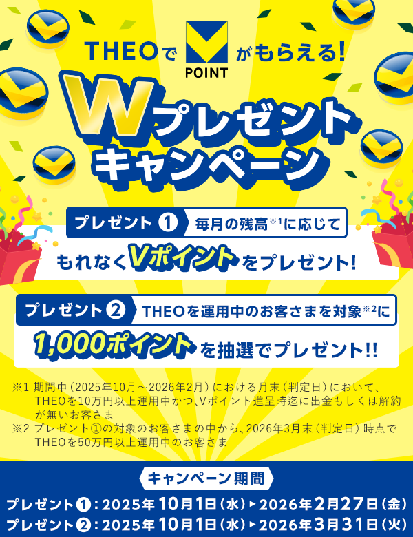THEOでVポイントがもらえる!Wプレゼントキャンペーン